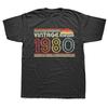 Made in 1980 Birthday Gifts 44 Year Old 44th Bday Present T Shirt Men Printed T-shirt Fashion Short Sleeve Anniversary Tee Tops