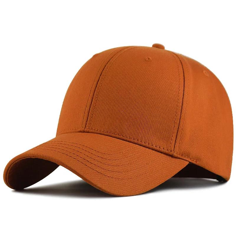 Chapeaux de Sport Uni en Coton Solide pour Homme Casquette de Soleil Unie pour Dame Casquettes Snapback Hiphop Casquette de Baseball pour Tête Large 57-60cm 61-68cm