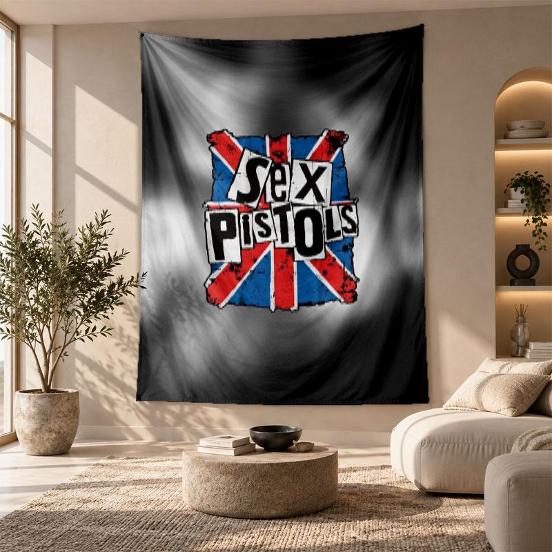 Decorative Tapestry,Sex Pistols Printed Wall Art, Lightweight Wall Hanging For Bedroom Background