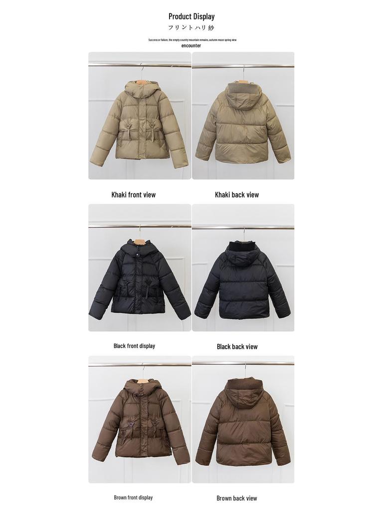 Women's 2025 Winter Short Stand-Up Collar Cotton Jacket - Trendy Thickened Bread Coat