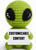 Unique Customize Positive Alien Crochet With Uplifting Card Birthday Graduation Anniversary Gift For Friend Husband Wife Teens