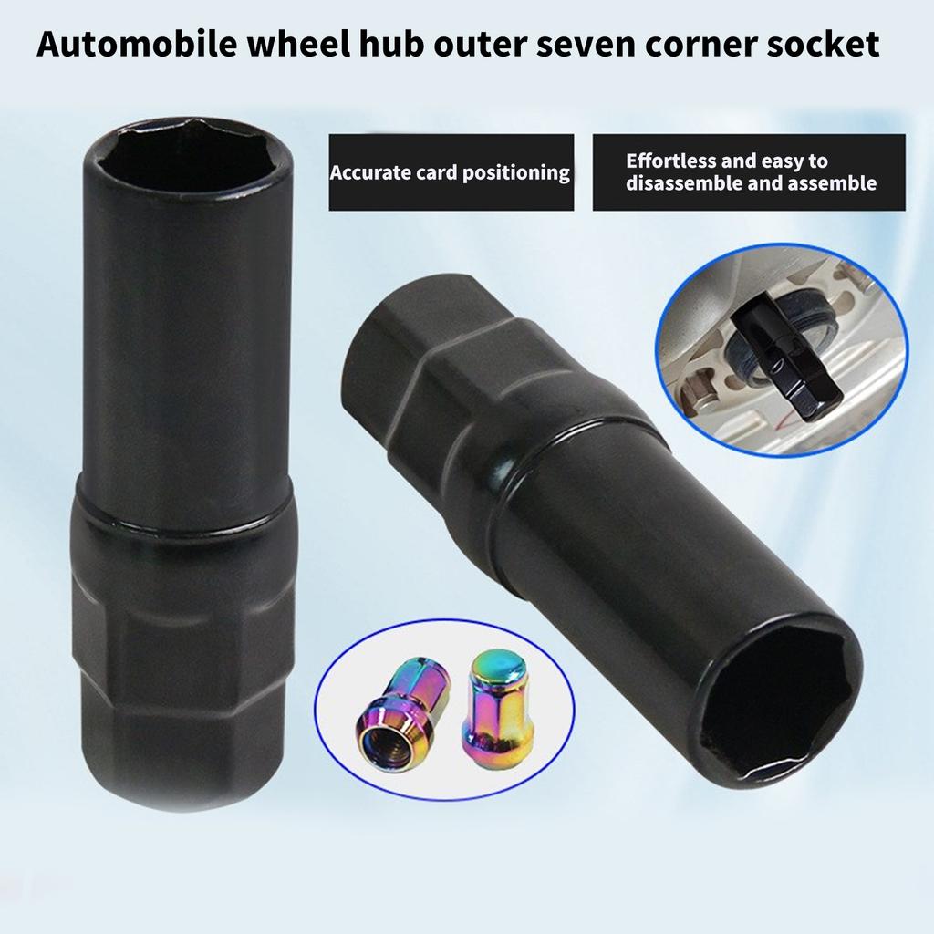 7-Zahn-Radmutter-Antriebs-Tuner-Schlüsselwerkzeug Radmutter-Steckschlüssel Ausbauwerkzeug 16,5 mm Ersatz 7-Punkt-Radschlossmuttern Schlüssel