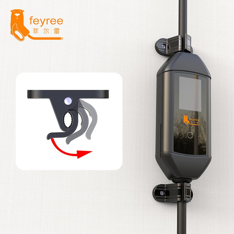 

feyree 2pcs Universal Bracket Clamp Fixed Clip Screw Mount Holder Stand for Type 1 j1772 Portable EV Charger Type 2 Electric Car