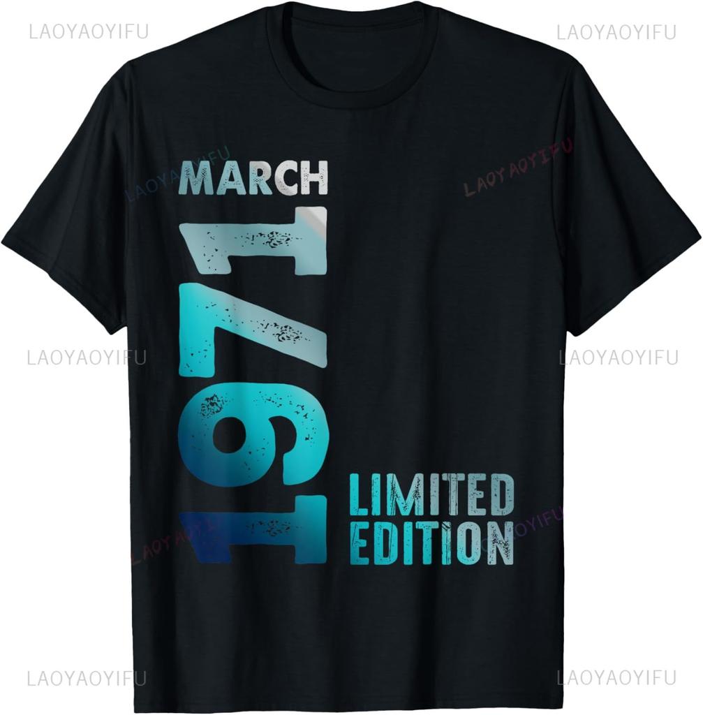 Úžasný rok 1971 Vintage Od roku 1971 Limitovaná edice 1971 Tričko s krátkým rukávem Pánské oblečení Grafická trička Camiseta Hombre