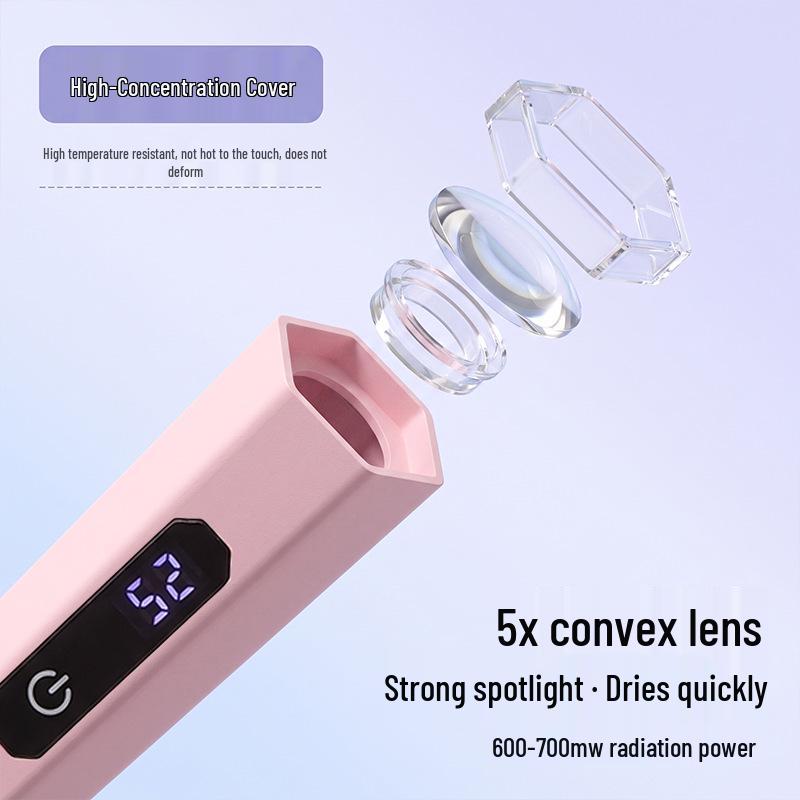 Rechargeable LED Nail Lamp: Portable Phototherapy Machine with Digital Display for Nail Art Curing