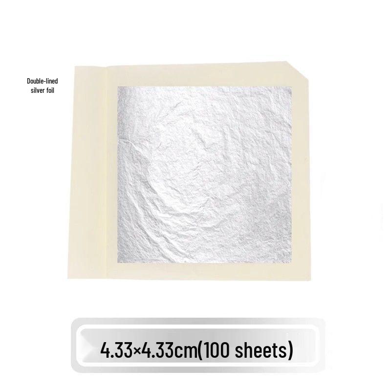 Pure 999 Silver Handicrafts: Single & Double Layer Silver Foil Paper Decor, Multiple Specifications Available