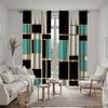 2pcs HD Dopamine Creative Geometric Decorative Curtain Green Tie Digital Printed Curtain Home Decor Style Decorative Living R