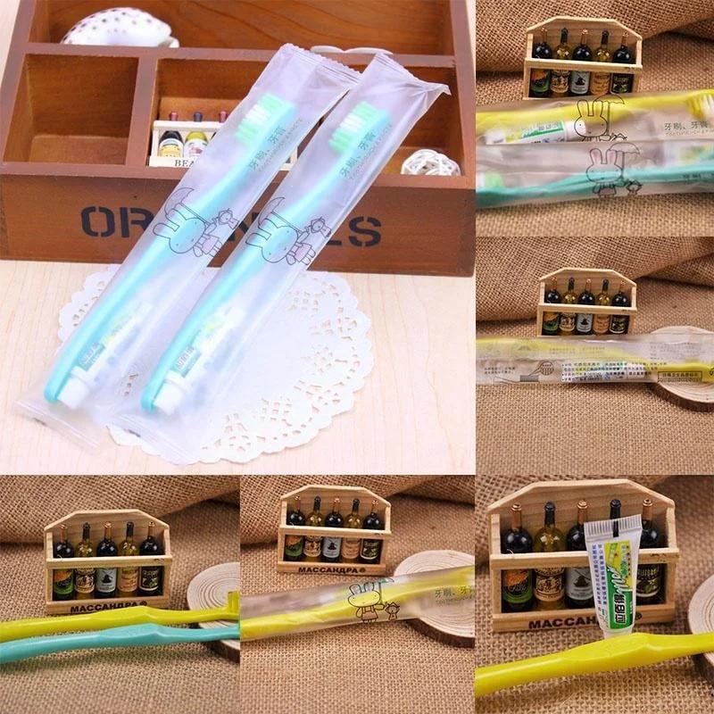 

3pcs Soft Bristle Toothbrush Bamboo Charcoal Toothbrush Disposable Toothbrush