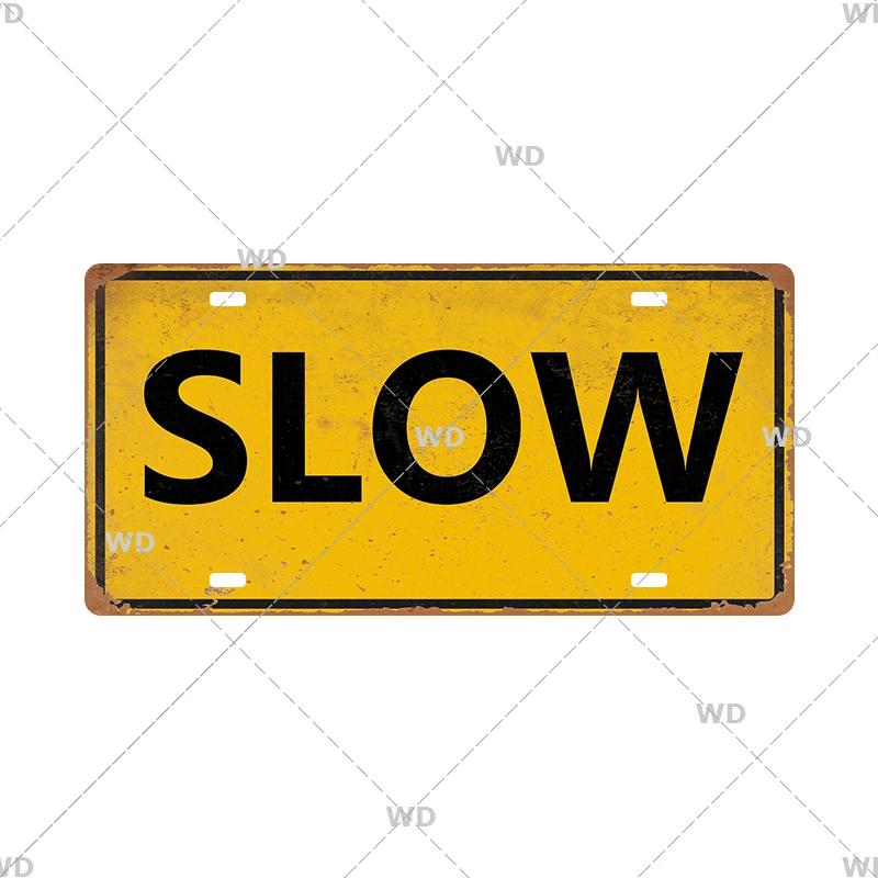 Smile WIFI Toile Caution License Plate Store Wall Decor Restrooms Tin Sign Vintage Road Guide Metal Sign Painting Plaques Poster