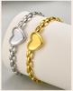Stainless Steel Love Heart Bracelet for Women, Simple Anniversary Jewelry Gifts