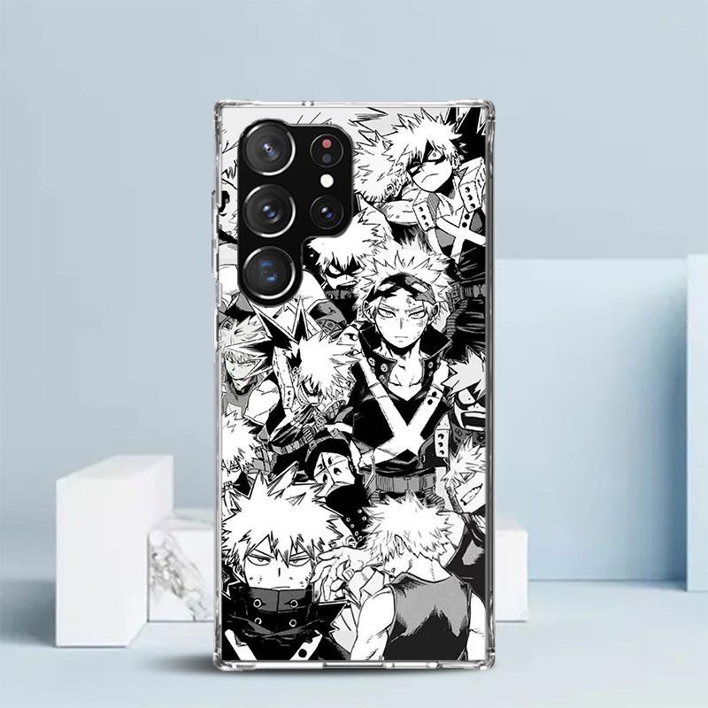 Bakugou Katsuki MHA My Hero Phone Case For Samsung Galaxy S24 S25 Edge S26 Ultra S22 S23 Plus S21 + S20 FE Soft TPU Back Cover G