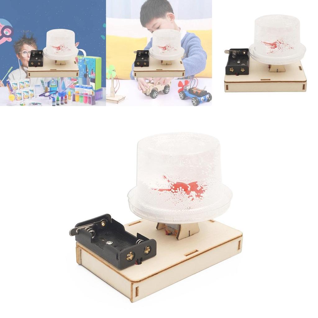Educational Diy Electric Static Snow Toy Science Experiment Kit For Kids Wood Material