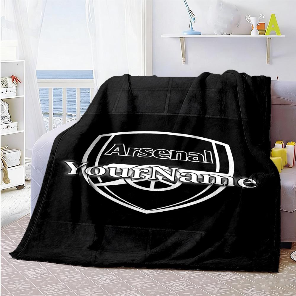 Arsenal Personalized Name Blanket Gift Personalized Blanket Warmthful Decor Throw For Sofa Picnics Office Chair Nap for All Occasions