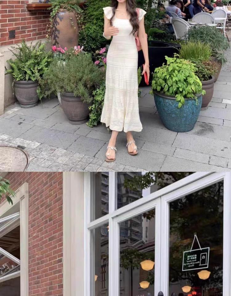 Elegantes langes rosa Kleid mit schmaler Taille und fließenden Ärmeln - Göttinnen-Stil