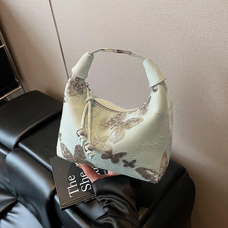 Summer Niche Bag Women's New Fashion Versatile Sequined Messenger Bag Shoulder Armpit Bag