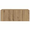 Wall Mounted TV Cabinets Set of 6 Artisan Oak Wood Based Material