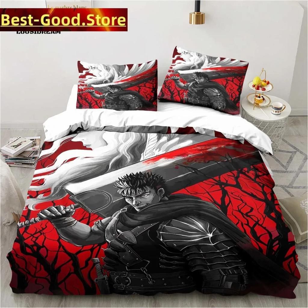 Calssic Comics Berserk Anime Christmas Navidad Gift King Twin Double Child Bedding Set Microfiber or Polyester Duvet Cover Set