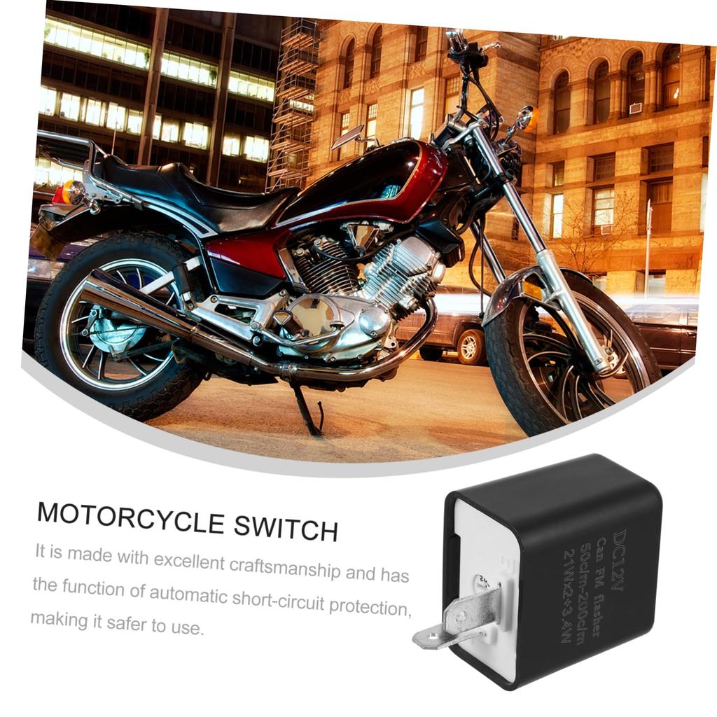 VICASKY 8pcs Relay Led Flashlight Motorcycle Turn Signal Motorcycle Turn Light Bike Switch Adjustable Plastic Flasher