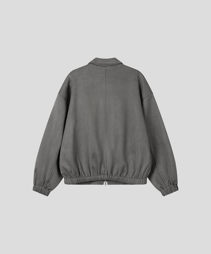 Black Moment Signature Suede Oversized Jacket 2Way [Grey]