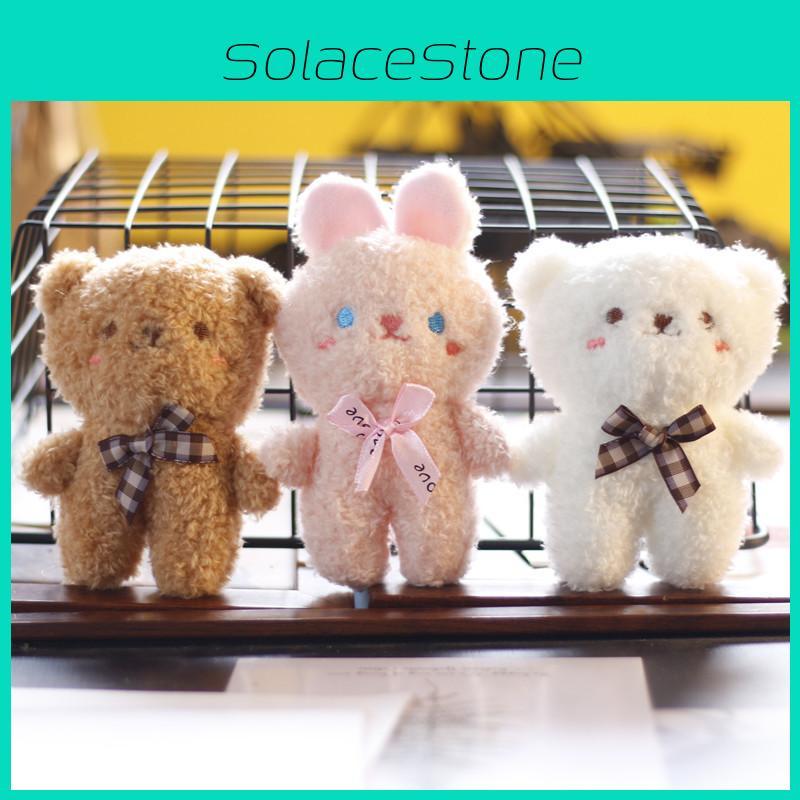 Süßer Brauner Teddybär Flauschiger Schlüsselanhänger Plüschtier Entzückende Taschendekoration 10cm
