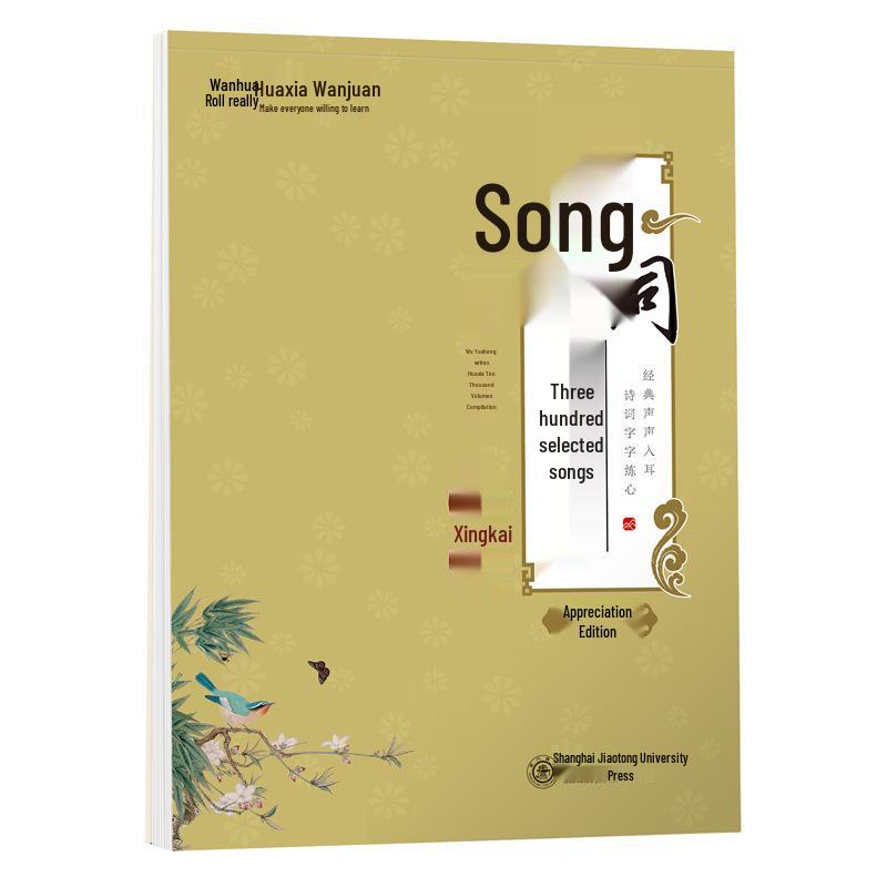 Zhou Peina s 300 Tang & Song Dynasty Poems Calligraphy Copybook for Student & Adult Fountain Pen Practice