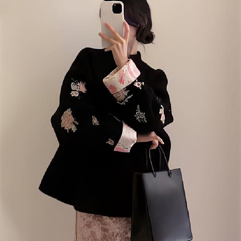 Trendy Chinese Style Tang Suit Set: Thickened Two-Piece Skirt & Jacket for Autumn/Winter