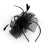 Women Fascinator Hat Cocktail Wedding Party Church Headpiece Elegant Headwear Feather Bride Hairpin Stamen Mesh Hair Accessories