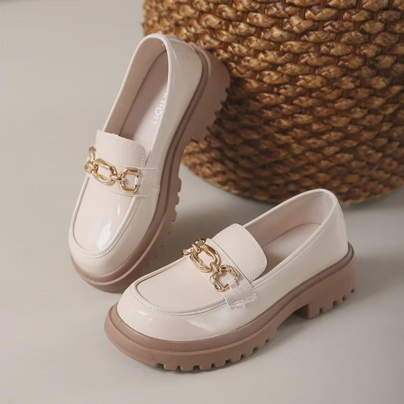 Damskie Loafersy na Grubej Podeszwie Sznurowane 2025: Wszechstronny brytyjski styl na wiosnę i lato