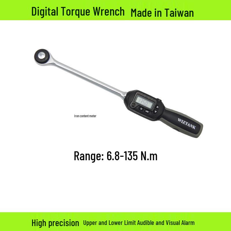 WIZTANK Digital Display Torque Wrench 1.5-340Nm Interchangeable Head WS/C