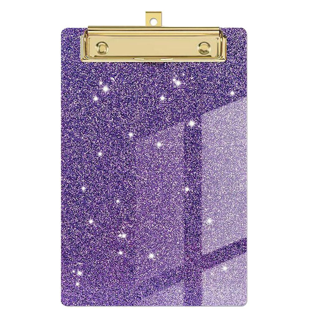 Sparkle Acrylic File Folder Clips With Metal Pressure Clamp For Office And Gift Use