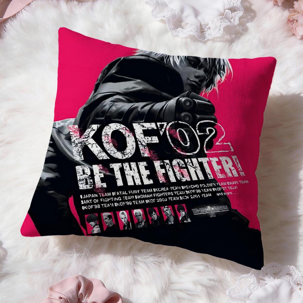 K-KOF The King of F-FighterS Cushion Cover Premium Comfort Reversible Pillow Cove -Two in One Design for Any Room & Car Interior