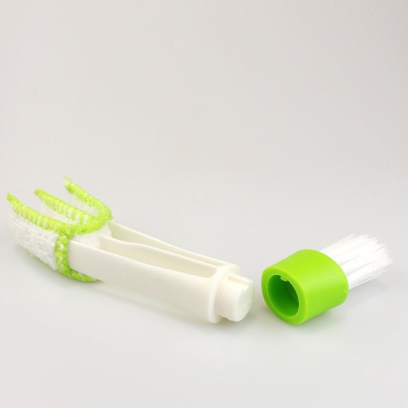 For Mini Double-End Microfiber Car Air Vent Duster with Removable Cloth Cover - Portable Cleaning Brush for Car Detailing, Dual-Head Design