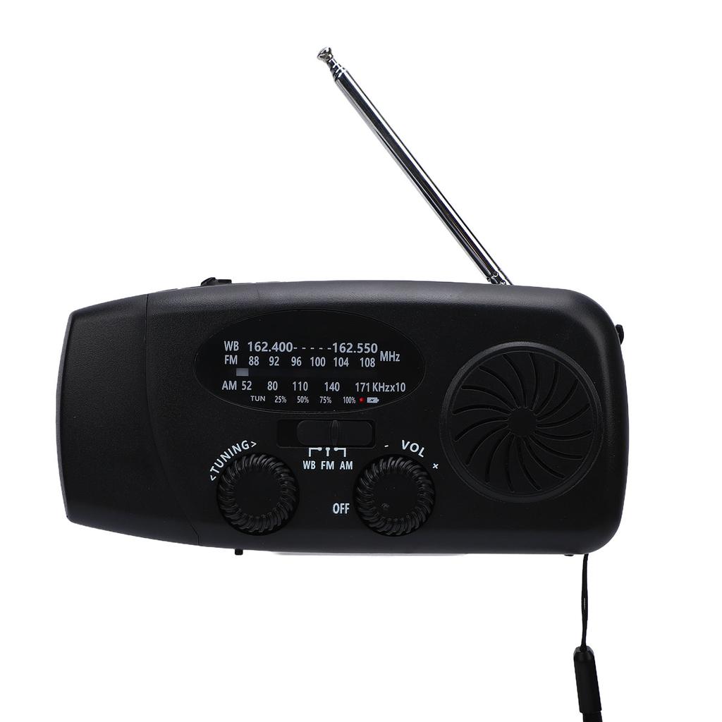 Emergency Hand Crank Radio with LED Flashlight 10000mah Battery Multi Functional USB d Solar Power Portable Wther Radio AM/FM/NOAA WB