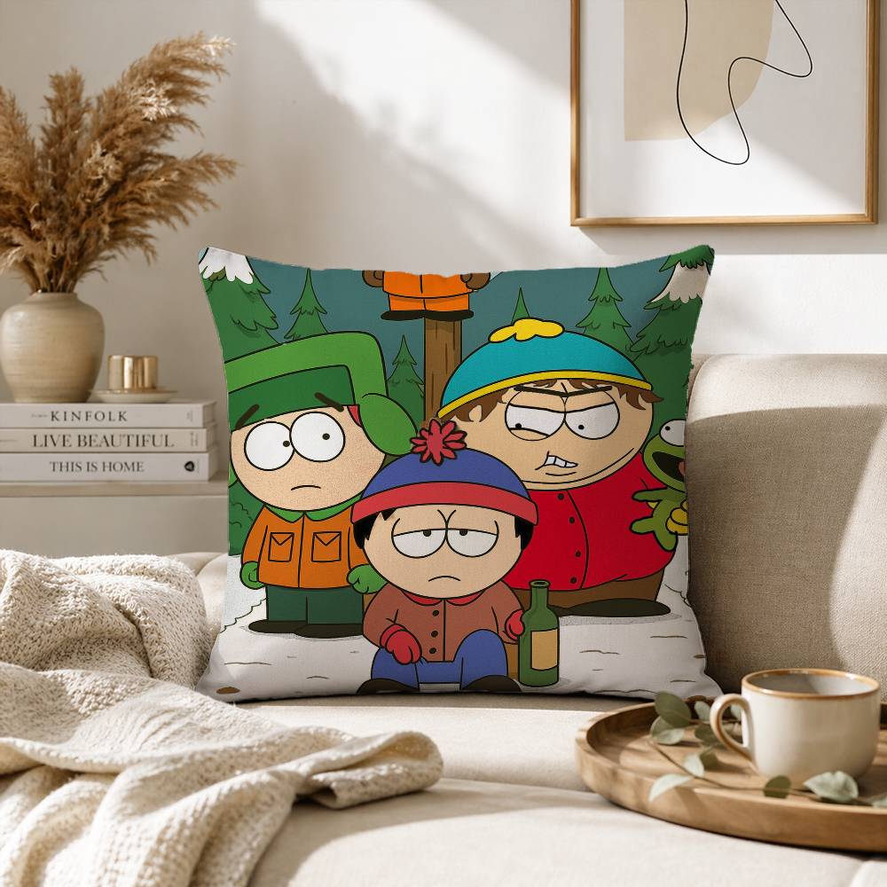 Cartoon S-South P-Park Pillow Case for Sofa Living Room Home office Decor Protective Cover