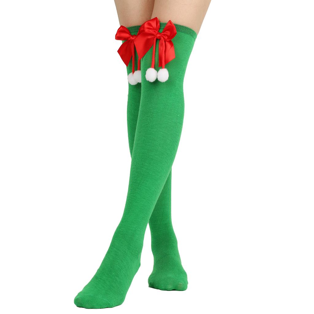 Weihnachten Overknee-Oberschenkelstrümpfe, kniehoch, warmer Strumpf, Damen-Stiefelsocke, Beinwärmer, hohe Socken für den täglichen Gebrauch, Weihnachten, Party, Cosplay