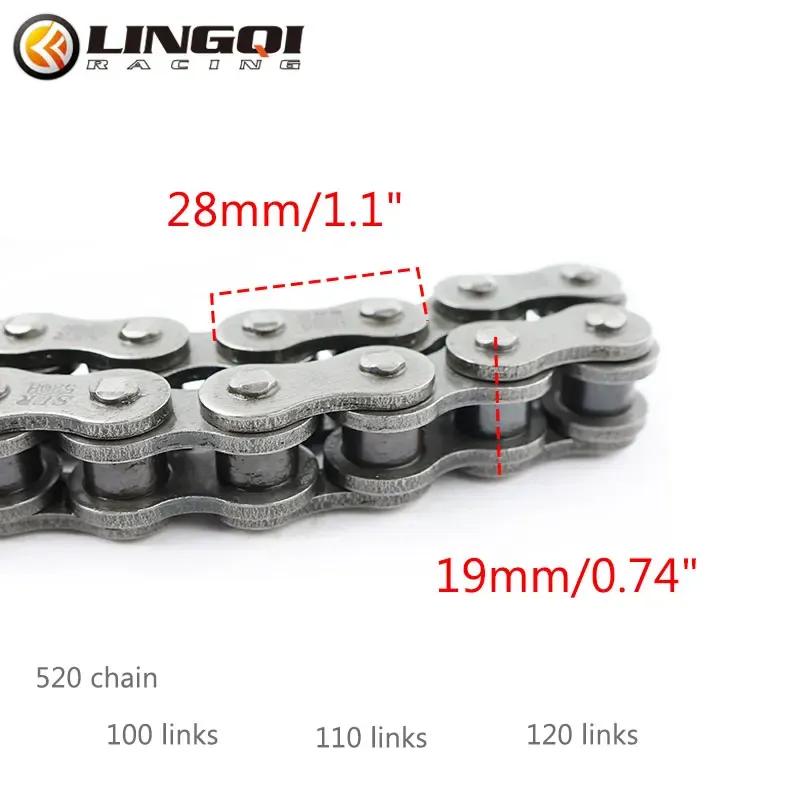 LINGQI 520 Chain 100 Link 110 120L Drive Chains With Links For ATV Quad MX Enduro Motocross Racing Universal Parts Off Road