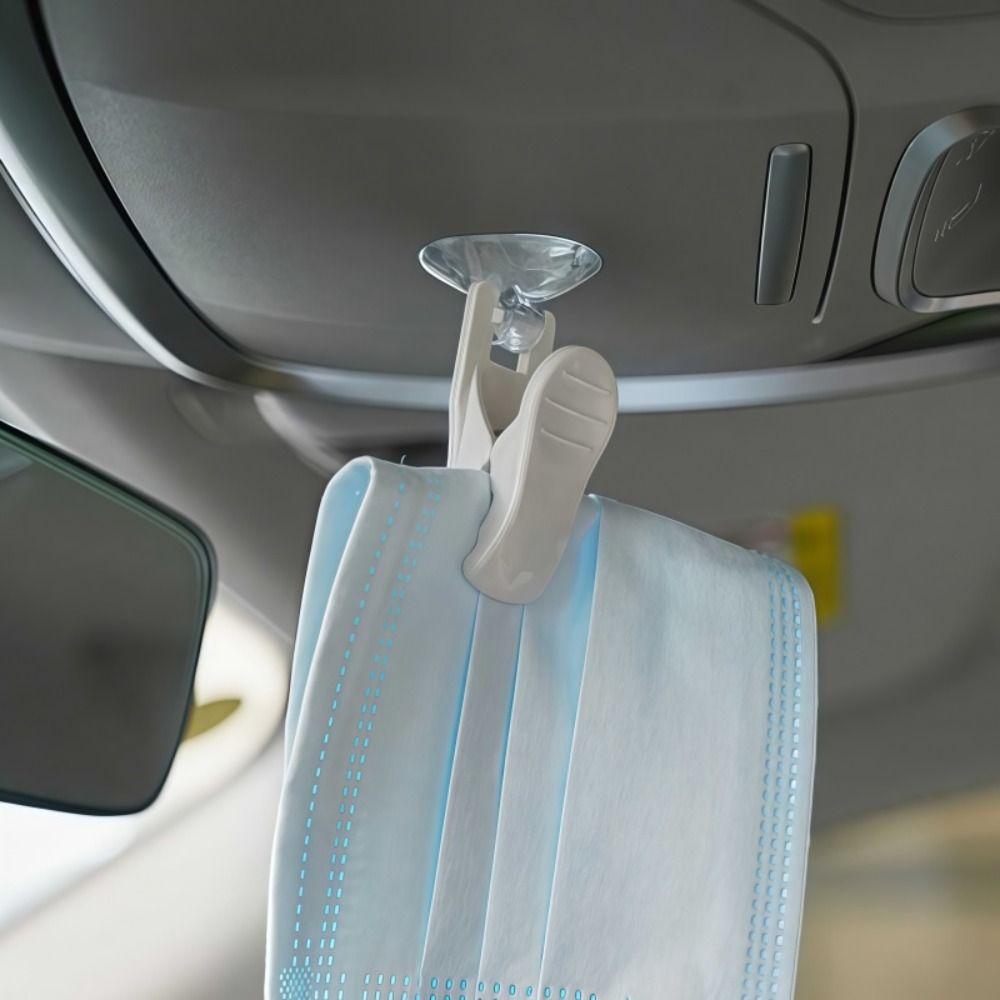 1/4pcs Fixed Suction Cup Storage Clip ABS Bathroom Storage Clip  Kitchen Accessorie