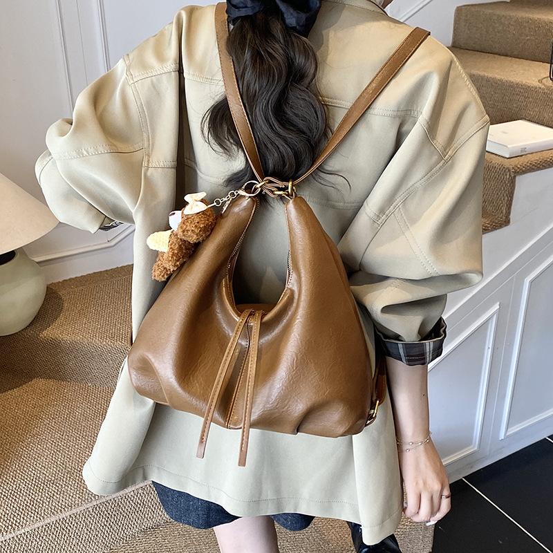 Tote bag women's 2025 new large-capacity commuter backpack casual multi-functional shoulder messenger bag travel backpack