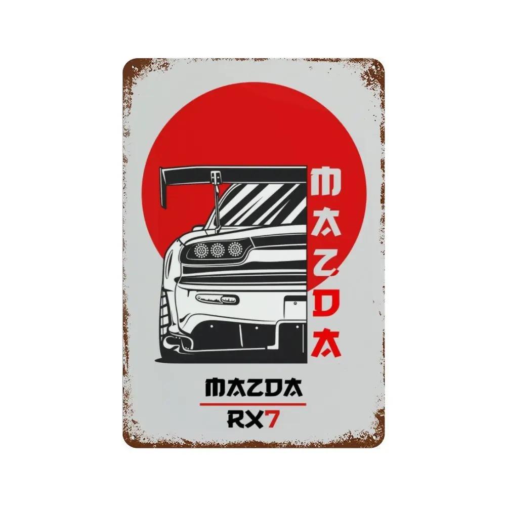 Vintage 80er Japanische Autos GTR JDM Racing Metall Blechschild Retro Plakette für Garage Club Man Cave Bar Pub Hotel Café Wanddeko
