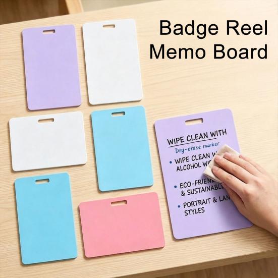 Erasable Silicone Memo Note, Reusable Write on Tag with Marker, Wipeable Notebook for Office School, Pocket Size Notepad