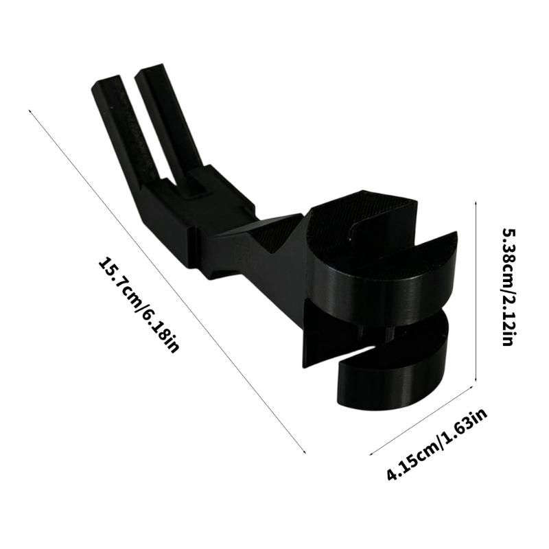 Car Interior Helmet Rack, Headrest Mounted Plastic Cradle for Truck and Car Seat Storage, Black Gear Rack for Daily Commuting and Travel Use