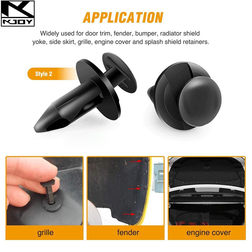kkjoy 10mm Retainer Clips Door Panel Rivet suit for various vehicles