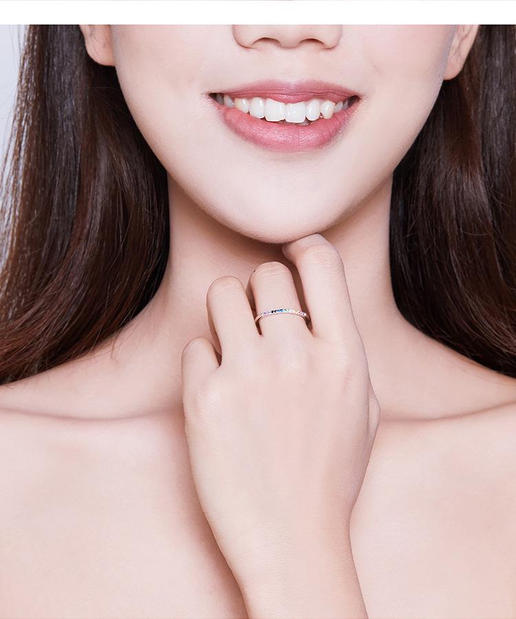 Aifle Sterling Silver S925 Zircon Ring - Simple Fashion Jewelry.