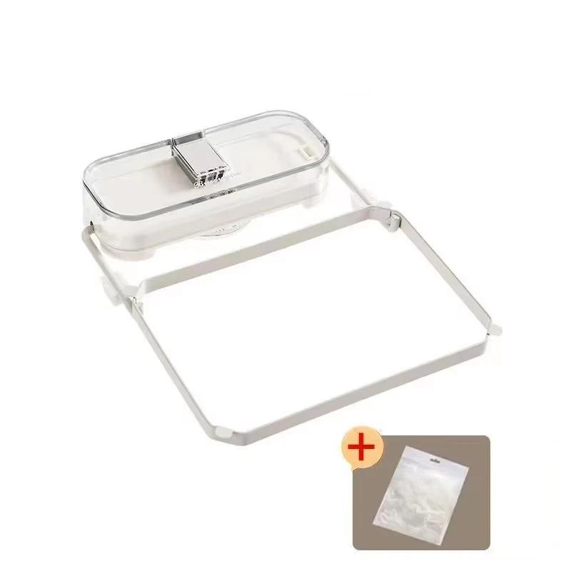 1pc Kitchen Sink Filter Drainage Rack With 50pcs Fiter Mesh Foldable Trash Strainer Holder Garbage Net Shelf For Sink Accessory