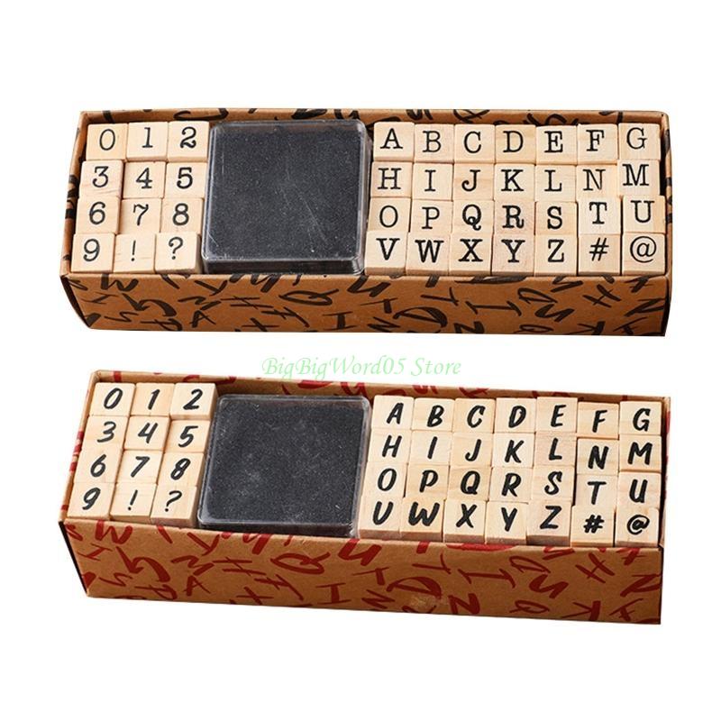 24TE 40Pcs/Box Number Letter Stamp Typewriter Font Handwriting Word