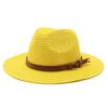 Nuovo Taglia Grande 59-60CM Cappello Panama Cappelli Estivi da Sole per Donna Uomo Esterno Spiaggia Paglia Cappellino Protezione UV Chapeau Cappello Jazz Trilby