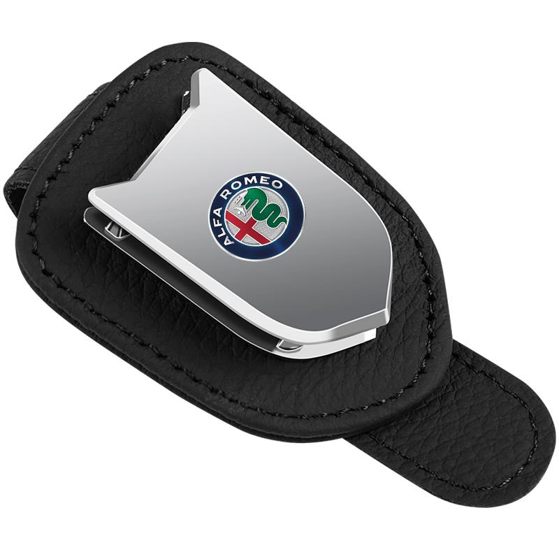 Car Eyeglass Storage Clip Sun Visor Sunglasses Holder for Alfa Romeo Spider Giulia Giulietta 147 156 159 Mito Stelvio GT Spider
