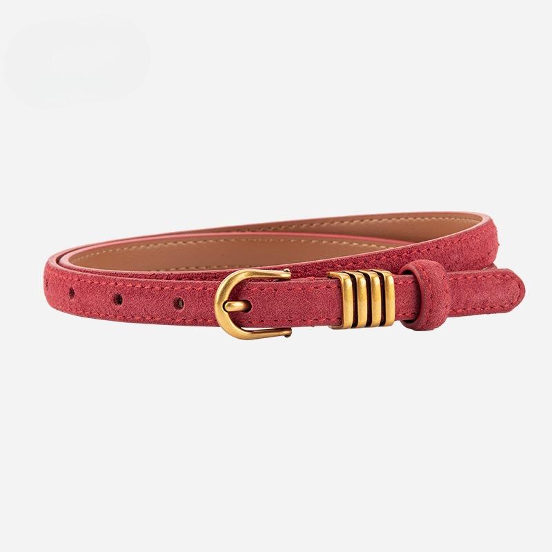 Women's Belt Genuine Leather Frosted Suede Retro High-end Decoration Women's Dress Accessories Belt