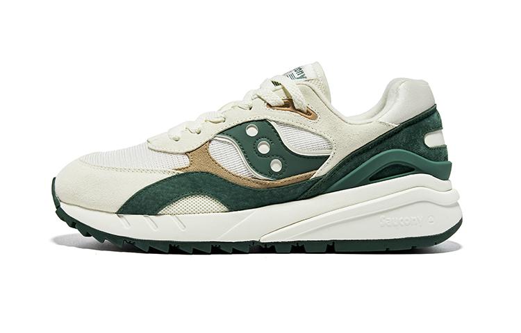 Herren Sneaker Saucony Shadow 6000 Support Niedrig geschnitten Laufschuhe Unisex Beige Grün 37 black