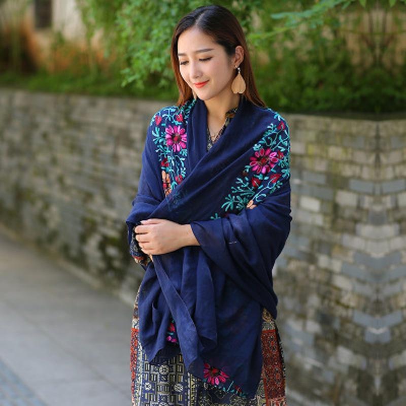 180*90cm New Cotton Embroidered Shawls Women Scarves Beautiful Fashion Gift Shawl